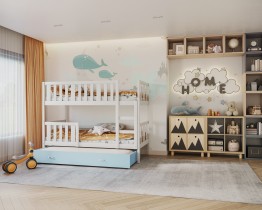 Bijela-svijetlo plava