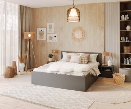 Krevet Panama - 160x200 cm - siva