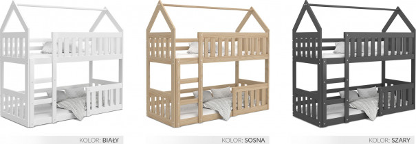 AJK Meble - Krevet na kat Domek mini - 80x190 cm