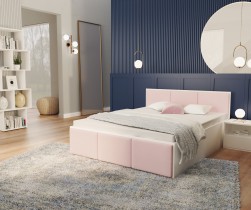 AJK Meble - Podizni tapecirani krevet Panama plus - 120x200 cm - bijeli