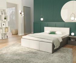 AJK Meble - Podizni krevet Panama tapecirani plus - 120x200 cm - sivi