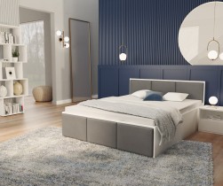 AJK Meble - Podizni krevet Panama tapecirani plus - 160x200 cm - bijeli