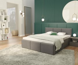 Krevet Panama tapecirani plus - 180x200 cm - siva