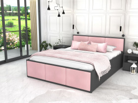 AJK Meble - Krevet Panama tapecirani - 140x200 cm - siva