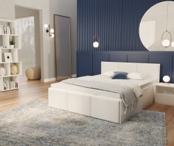 AJK Meble - Krevet Panama tapecirani - 140x200 cm - bijela