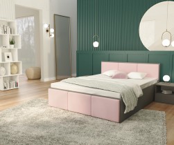 AJK Meble - Krevet Panama tapecirani - 140x200 cm - siva