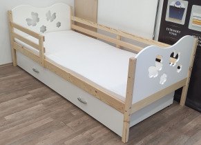 AJK Meble - Krevet s dodatnim ležajem Max P2 - 90x200 cm - bor-bijela 