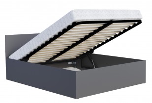 AJK Meble - Krevet sa spremnikom Panama plus - 140x200 cm - siva