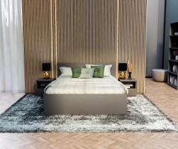 AJK Meble - Krevet sa spremnikom Panama plus - 140x200 cm - siva