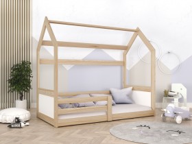 AJK Meble - Dječji krevet Domek Miki 80x190 cm - bor-bijela