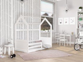 AJK Meble - Dječji krevet Domek Miki 80x190 cm - bijela-bijela