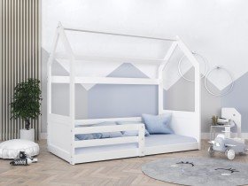 AJK Meble - Dječji krevet Domek Miki 80x160 cm - bijela-bijela