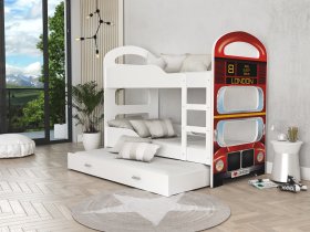 AJK Meble - Krevet na kat Dominik 3 s dodatnim ležajem 1608 N - 80x160 cm