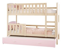 AJK Meble - Krevet na kat Tami 3 s dodatnim ležajem - 90x200 cm