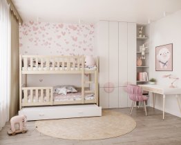 AJK Meble - Krevet na kat Tami 3 s dodatnim ležajem - 90x200 cm