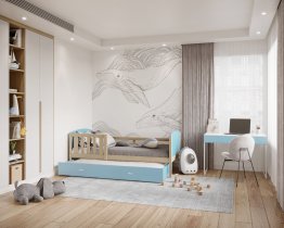 AJK Meble - Krevet s dodatnim ležajem Tami P2 - 90x200 cm