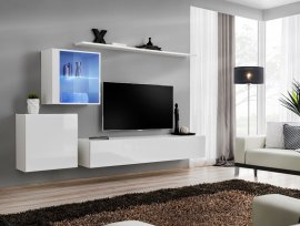 Multimedija TV regal Switch XV 250 cm LED - bijeli