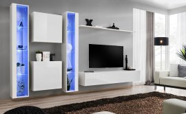 Multimedija TV regal Switch XVI 330 cm LED - bijeli 