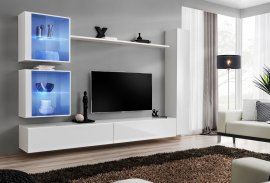 Multimedija TV regal Switch XVIII 280 cm LED - bijeli