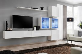 Multimedija TV regal Switch XIX 310 cm LED - bijeli