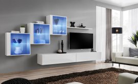 Multimedija TV regal Switch XX 310 cm LED - bijeli 