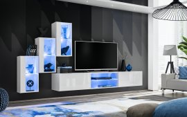 Multimedija TV regal Switch XXII 240 cm LED - bijeli