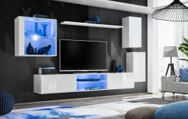 Multimedija TV regal Switch XXIII 250 cm LED - bijeli