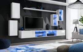 Multimedija TV regal Switch XXV 280 cm LED - bijeli