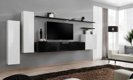 Regal za dnevni boravak Switch I 330 cm - bijela/crna