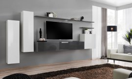 Regal za dnevni boravak Switch I 330 cm - bijela/graphite