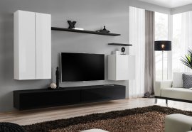 Regal za dnevni boravak Switch II 270 cm - bijela/crna