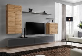 Regal za dnevni boravak Switch II 270 cm - wotan/graphite