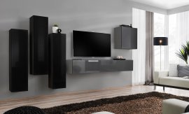 Regal za dnevni boravak Switch III 330 cm - crna/graphite