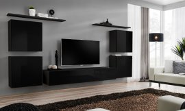 Regal za dnevni boravak Switch IV 320 cm - crna