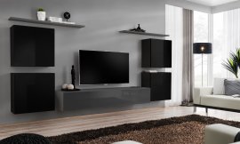 Regal za dnevni boravak Switch IV 320 cm - crna/graphite