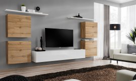 Regal za dnevni boravak Switch IV 320 cm - wotan/bijela