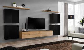 Regal za dnevni boravak Switch IV 320 cm - crna/wotan