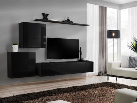 Regal za dnevni boravak Switch V 250 cm - crna