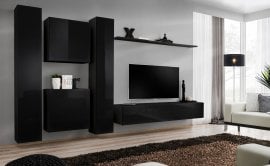 Regal za dnevni boravak Switch VI 330 cm - crna