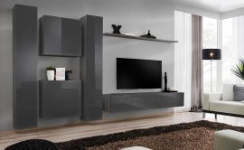 Regal za dnevni boravak Switch VI 330 cm - graphite