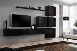 Regal za dnevni boravak Switch IX 310 cm - crna
