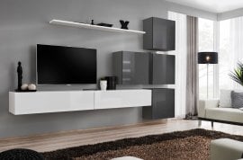 Regal za dnevni boravak Switch IX 310 cm - bijela/graphite