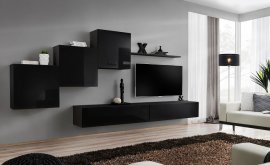 Regal za dnevni boravak Switch X 330 cm - crna