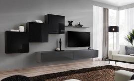 Regal za dnevni boravak Switch X 330 cm - crna/graphite