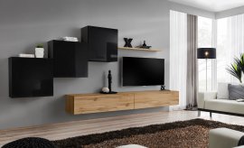 Regal za dnevni boravak Switch X 330 cm - crna/wotan