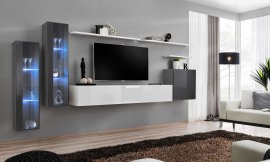 Regal za dnevni boravak Switch XI 330 cm LED - graphite/bijela