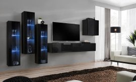 Regal za dnevni boravak Switch XIII 330 cm LED - crna