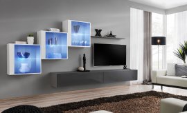 Regal za dnevni boravak Switch XX 310 cm LED - bijela/graphite