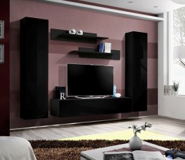 Regal za dnevni boravak FLY A1 260 cm - crna