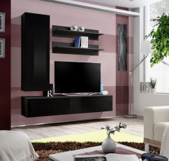 Regal za dnevni boravak FLY H1 160 cm - crna